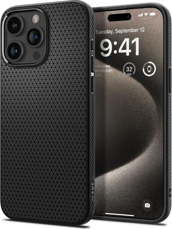 Spigen Liquid Air kryt iPhone 15 Pro Max matně černý