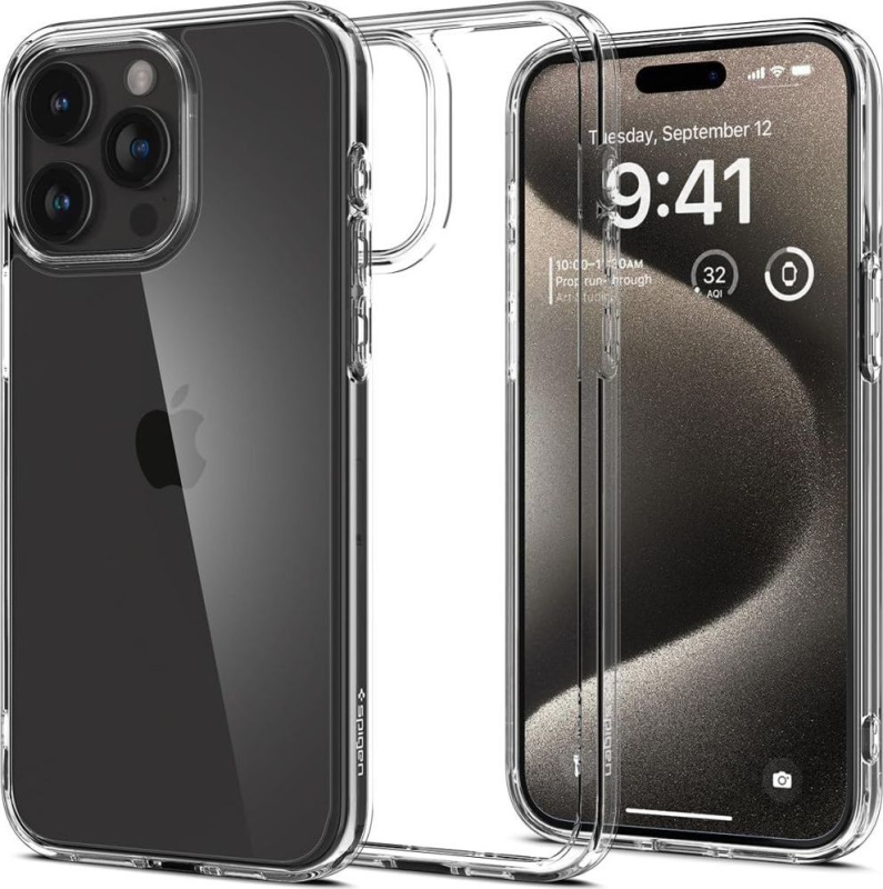 Spigen Ultra Hybrid kryt iPhone 15 Pro Max čirý