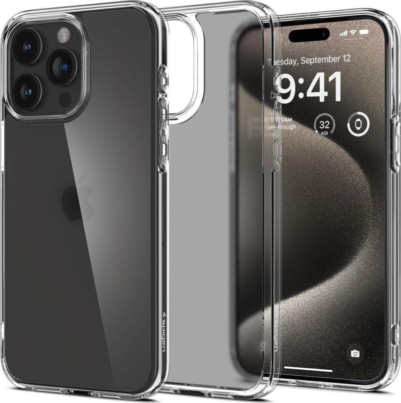 Spigen Ultra Hybrid kryt iPhone 15 Pro Max průhledný