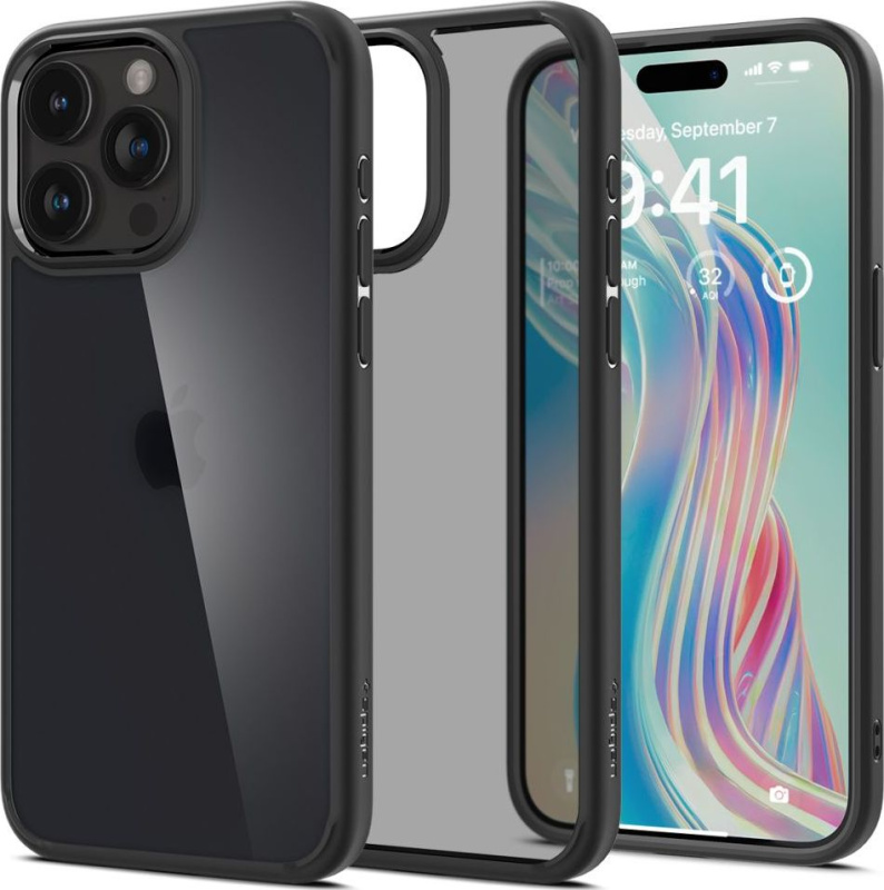 Spigen Ultra Hybrid kryt iPhone 15 Pro Max černý
