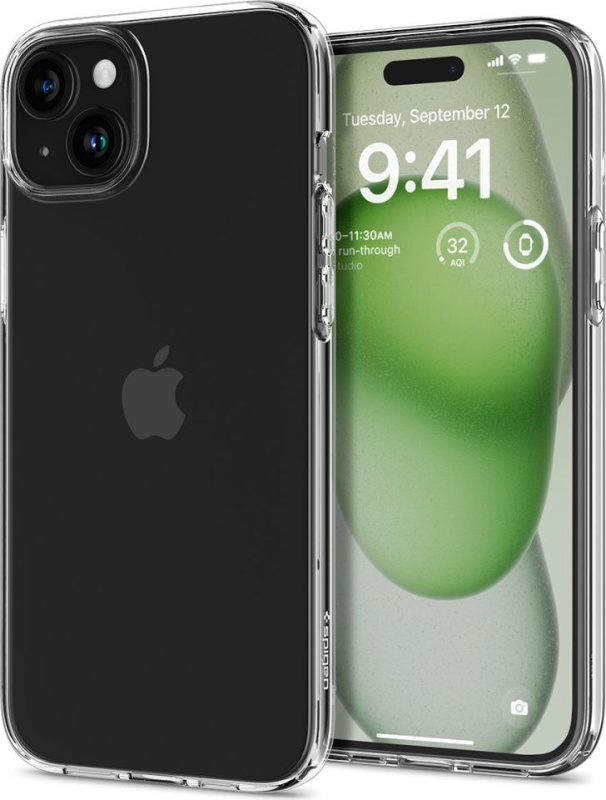 Spigen Ochranný kryt na iPhone 15 PLUS - Spigen, Liquid Crystal Crystal Clear