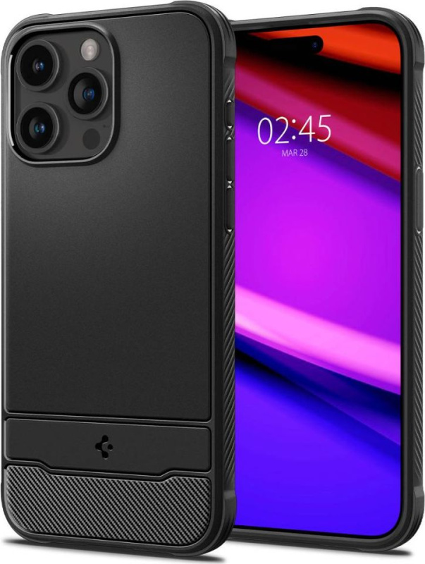 Spigen Rugged Armor MagFit kryt iPhone 15 Pro matně černý