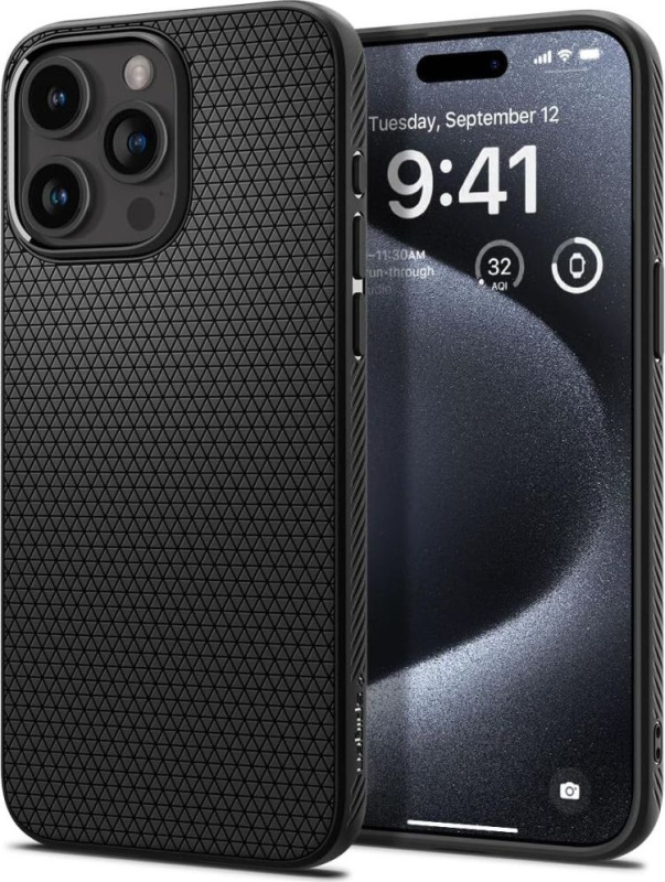 Spigen Liquid Air kryt iPhone 15 Pro matně černý