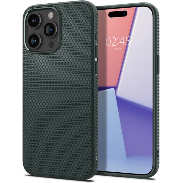 Spigen Liquid Air kryt iPhone 15 Pro zelený