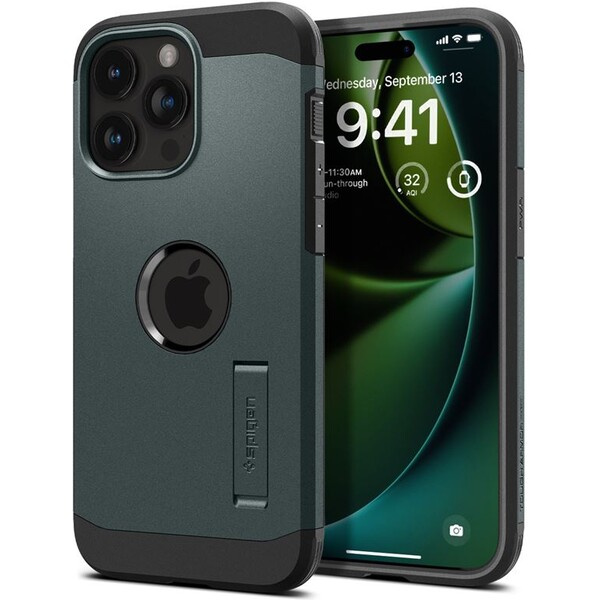 Spigen Tough Armor MagFit kryt iPhone 15 Pro zelený