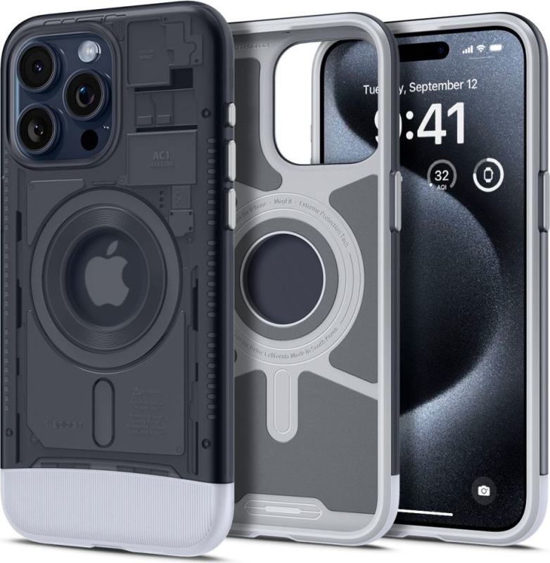Spigen Classic C1 MagFit kryt iPhone 15 Pro černý