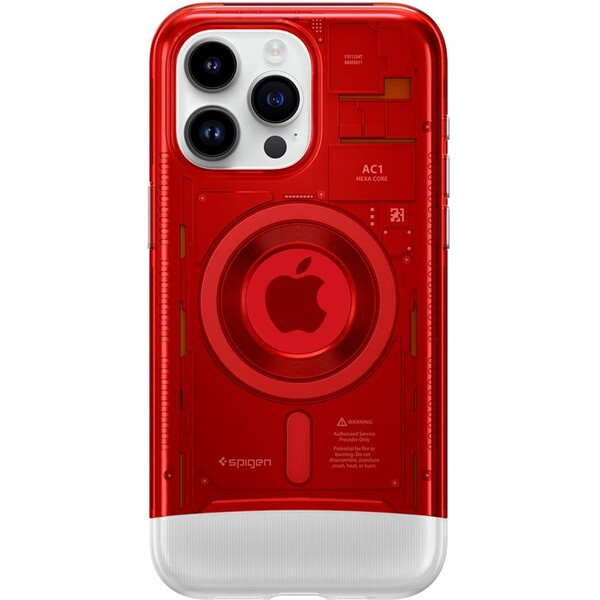 Spigen Classic C1 MagFit kryt iPhone 15 Pro červený