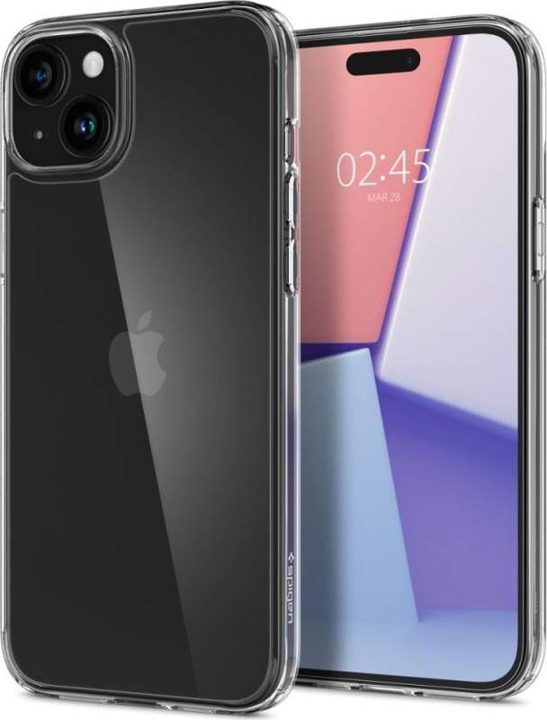 Spigen Ochranný kryt na iPhone 15 - Spigen, AirSkin Hybrid Crystal Clear