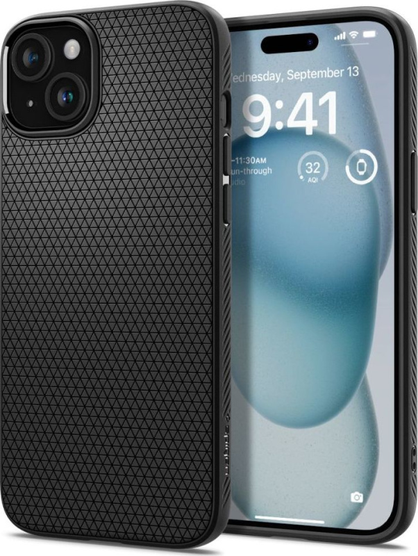 Spigen Liquid Air kryt iPhone 15 matně černý