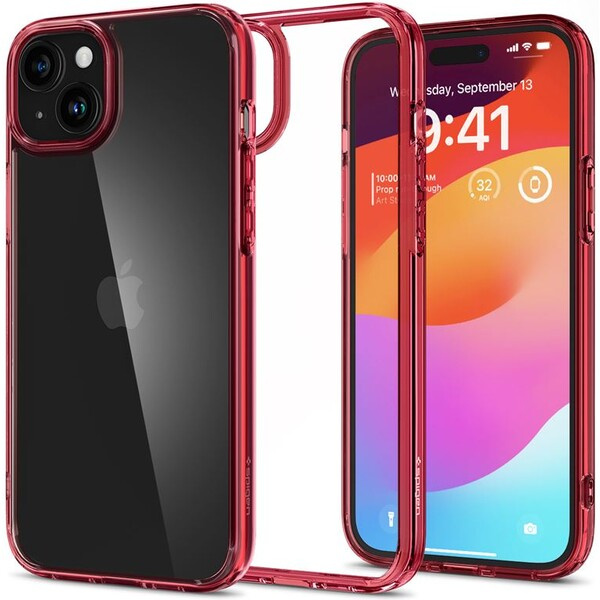 Spigen Ultra Hybrid kryt iPhone 15 červený