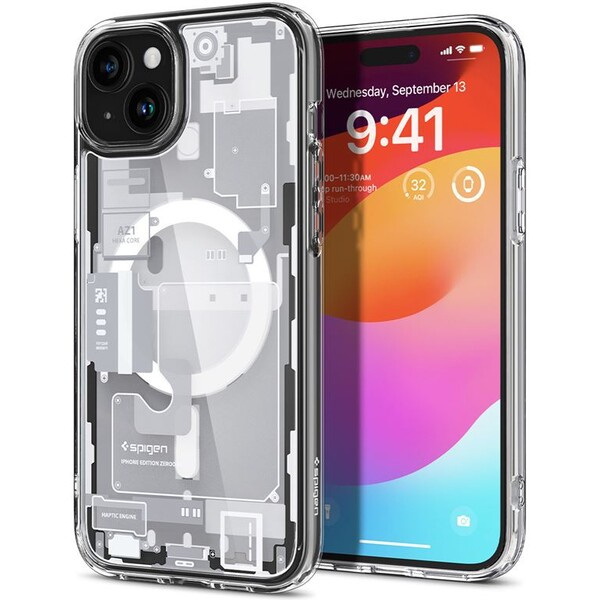 Spigen Ultra Hybrid MagFit kryt iPhone 15 Plus zero one bílý