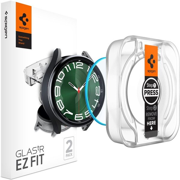 Spigen Glass tR EZ Fit 2 Pack ochranné sklo pro Samsung Galaxy Watch6 Classic 47mm