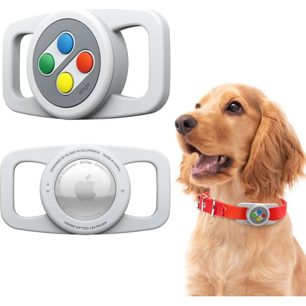 ELAGO W5 Pet Collar pouzdro pro Apple AirTag šedé