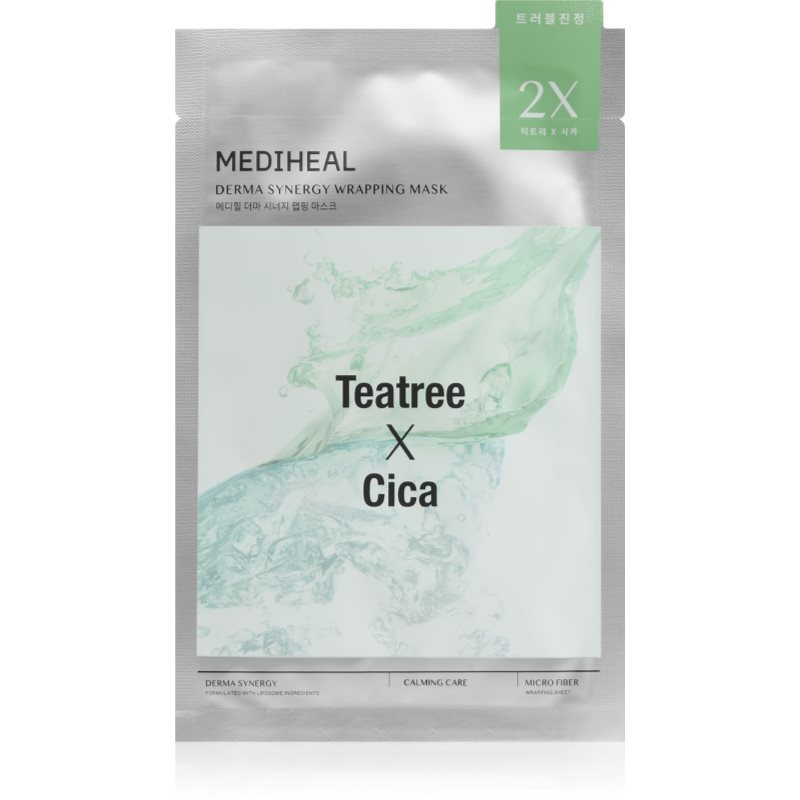 MEDIHEAL Derma Synergy Calming Care Wrapping Mask hydratační plátýnková maska se zklidňujícím účinkem 1 ks