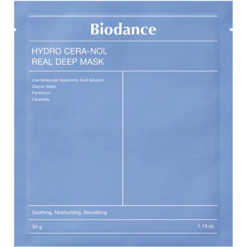 Biodance Hydro Cera-nol Real Deep Mask hydratační pleťová maska se zklidňujícím účinkem 4 ks