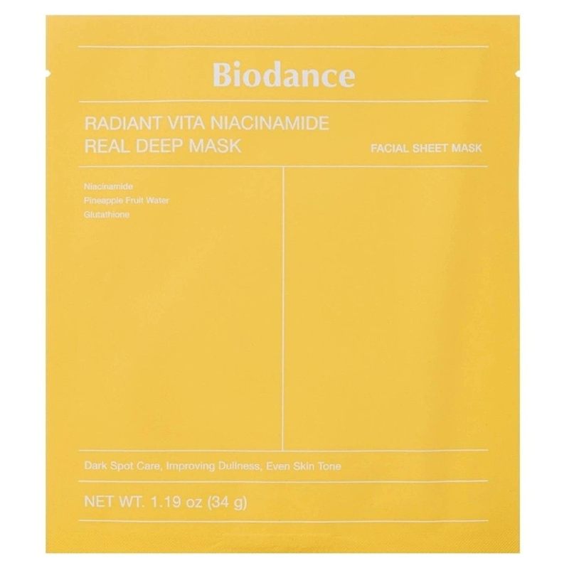 BIODANCE Radiant Vita Niacinamide Rozjasňující pleťová maska 34 g