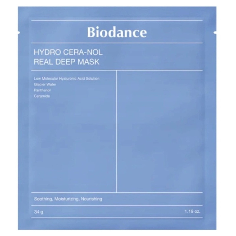 Biodance Hydro Cera-nol Real Deep Mask hydratační pleťová maska se zklidňujícím účinkem 34 g