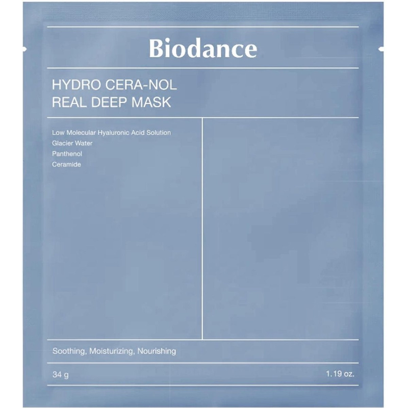 Biodance Hydro Cera-nol Real Deep Mask hydratační pleťová maska se zklidňujícím účinkem 34 g