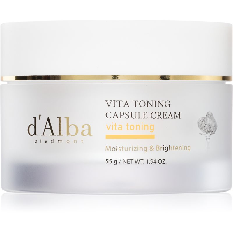d'Alba Vita Toning Capsule Cream hloubkově hydratační krém pro rozjasnění pleti 55 g