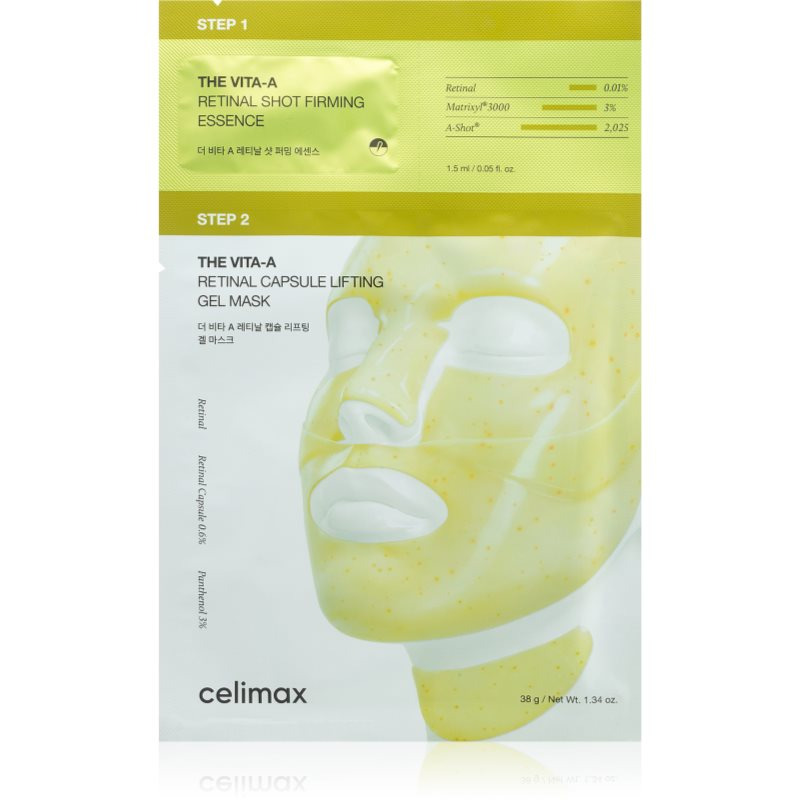 celimax The Vita-A Retinal Capsule Lifting Gel Mask intenzivní liftingová maska proti příznakům stárnutí 1 ks