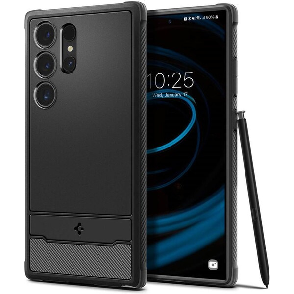 Spigen Rugged Armor Samsung Galaxy S24 Ultra matná černá Černá