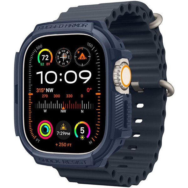 Spigen Rugged Armor kryt Apple Watch Ultra 2/1 49mm modrý