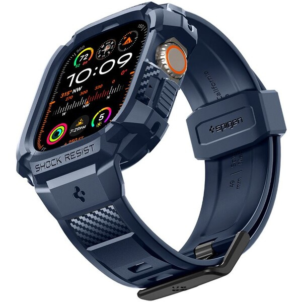 Spigen Rugged Armor Pro řemínek s pouzdrem Apple Watch Ultra 49mm modrý