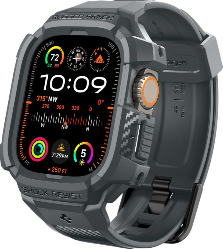 SPIGEN RUGGED ARMOR ”PRO” APPLE WATCH ULTRA 1 / 2 49 MM DARK GREY ACS07390 Šedá