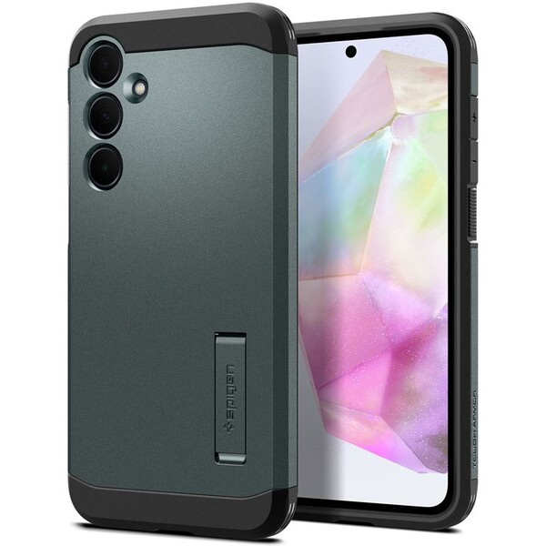 Spigen Tough Armor kryt Samsung Galaxy A35 zelený