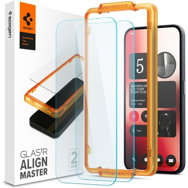 Spigen Glass tR AlignMaster 2 Pack tvrzené sklo Nothing Phone (2a)/(2a) Plus