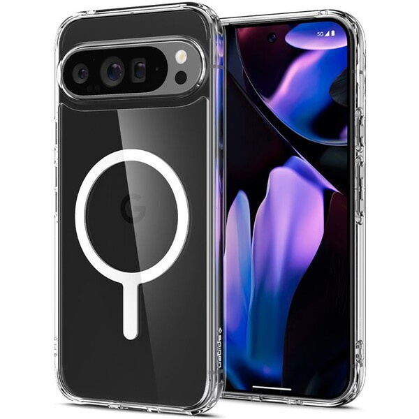 Spigen Ultra Hybrid OneTap Metal Ring MagSafe kryt Google Pixel 9 Pro bílý
