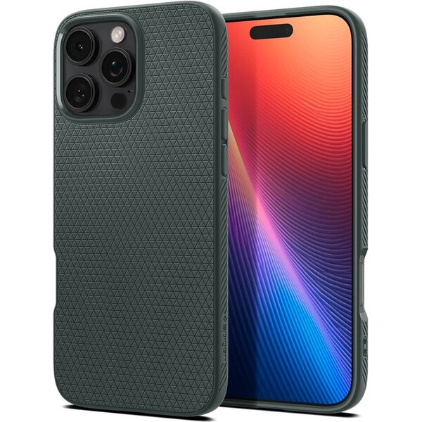 Spigen Liquid Air kryt iPhone 16 Pro Max abyss green