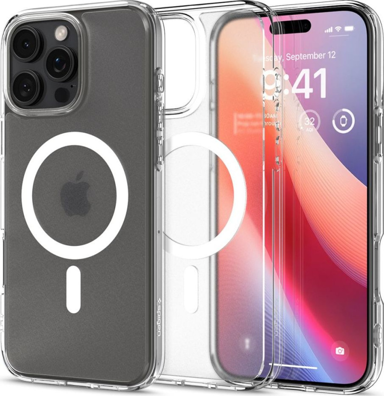 Spigen Ultra Hybrid MagSafe kryt iPhone 16 Pro Max frost clear