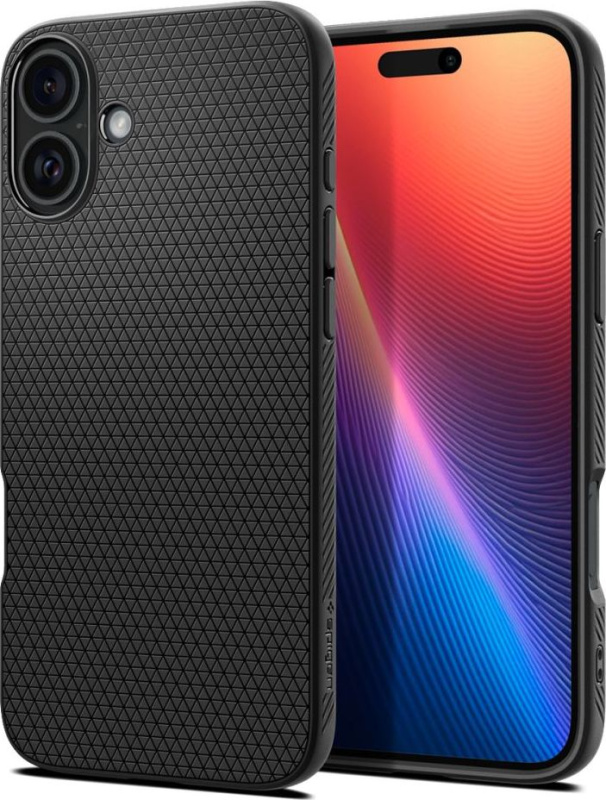 Spigen Ochranný kryt na iPhone 16 PLUS- Spigen, Liquid Air Matte Black