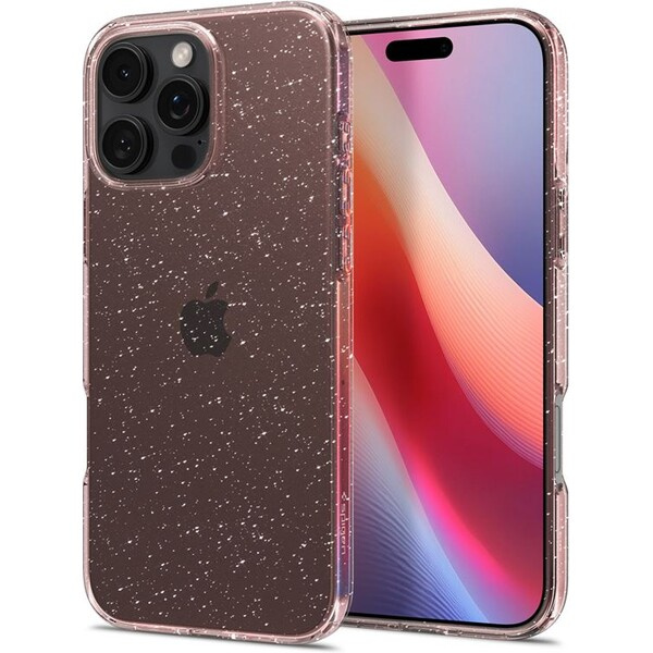 Spigen Liquid Crystal Glitter kryt iPhone 16 Pro Rose Quartz
