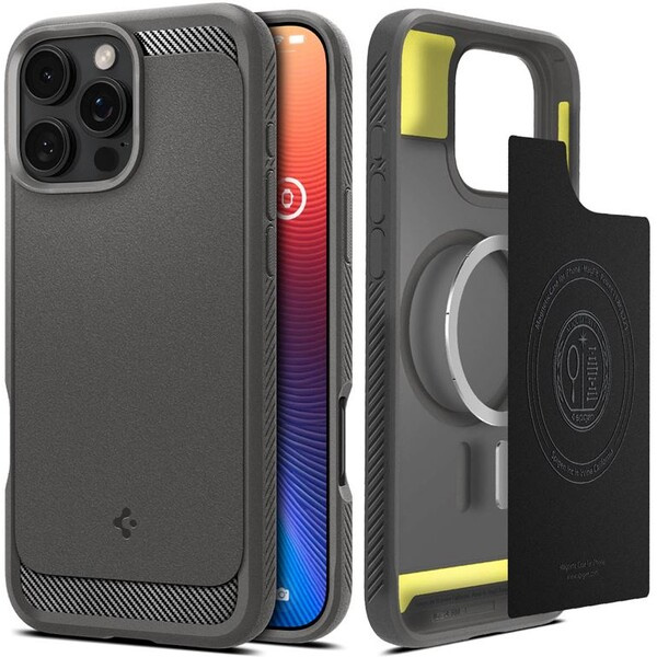 Spigen Rugged Armor MagSafe kryt iPhone 16 Pro gray