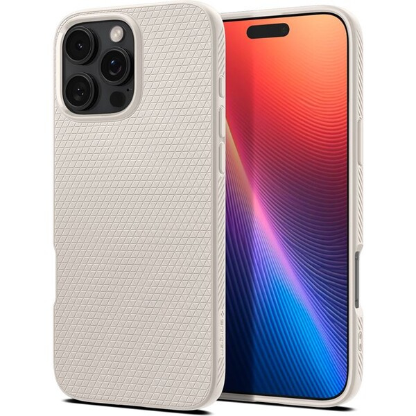Spigen Liquid Air kryt iPhone 16 Pro natural titanium