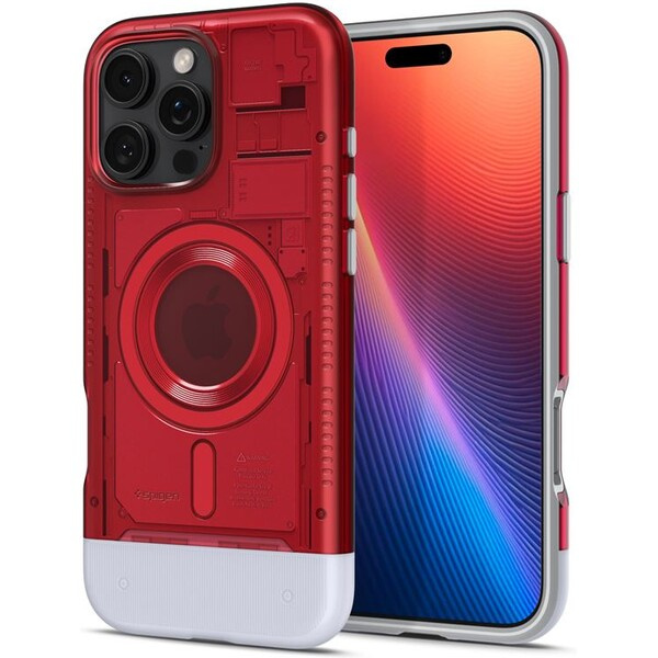 Spigen Classic C1 MagSafe kryt iPhone 16 Pro ruby