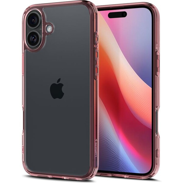Spigen Ultra Hybrid kryt iPhone 16 rose crystal