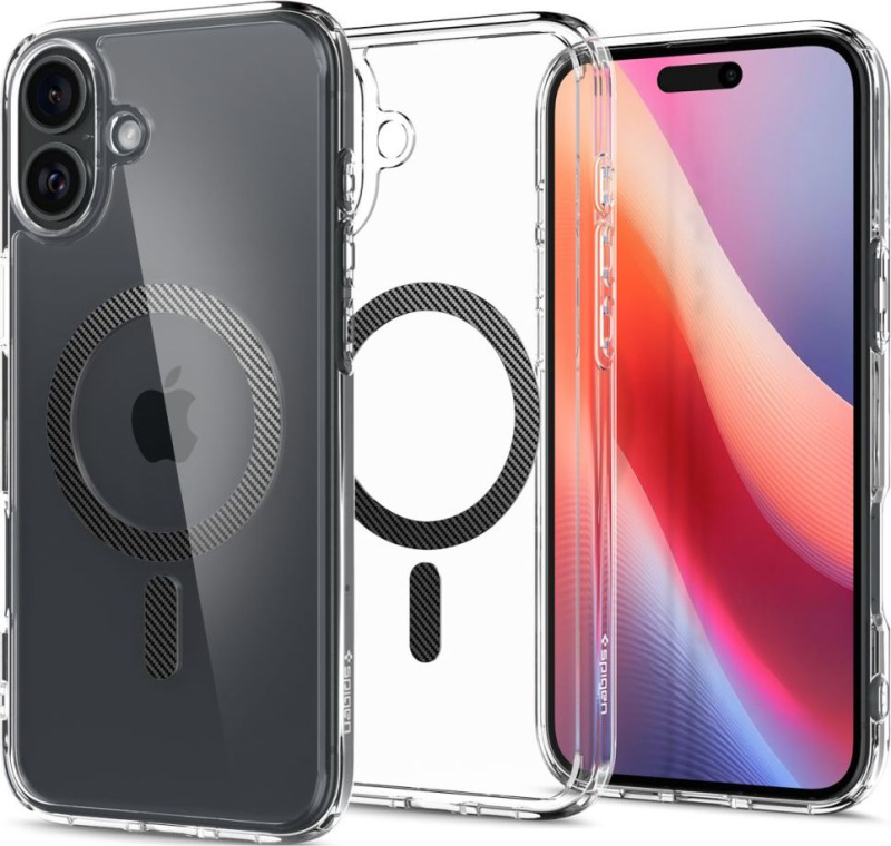 Spigen Ultra Hybrid MagSafe kryt iPhone 16 carbon fiber