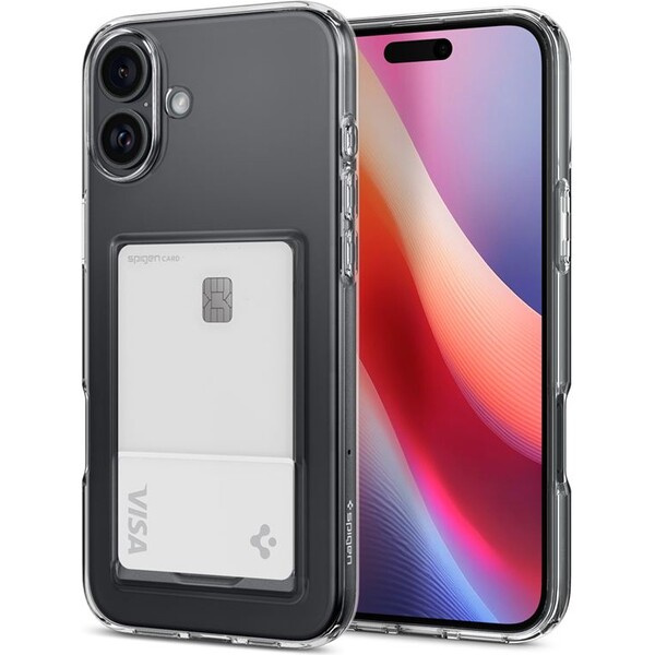 Spigen Crystal Slot kryt iPhone 16 crystal clear