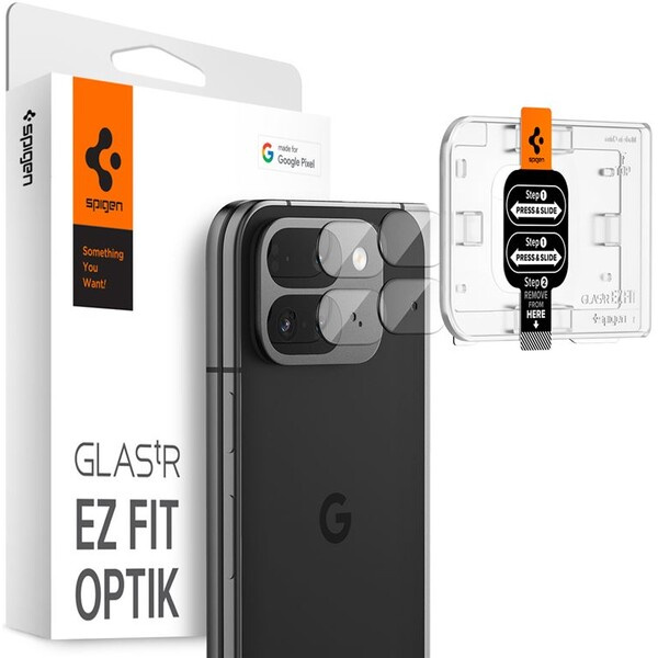 Spigen Glass tR EZ Fit Optik 2 Pack tvrzené sklo na fotoaparát Google Pixel 9 Pro Fold čiré