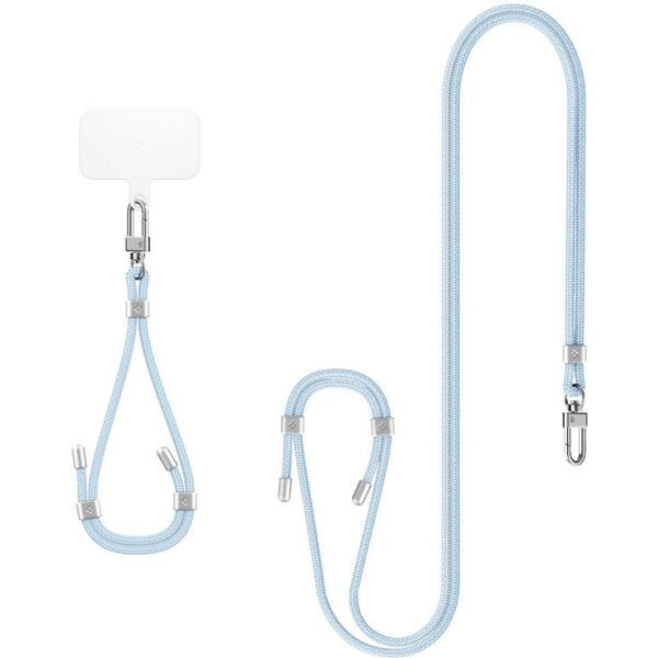 Spigen Universal Set 2 popruh a poutko s karabinou světle modrá