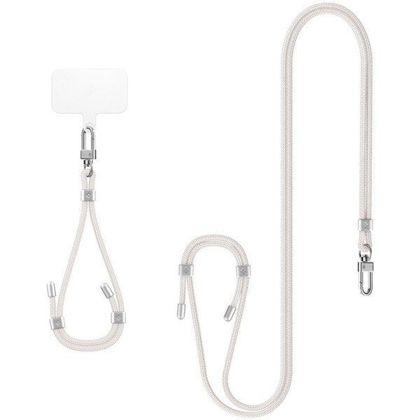 Spigen Universal Set 2 popruh a poutko s karabinou bílá