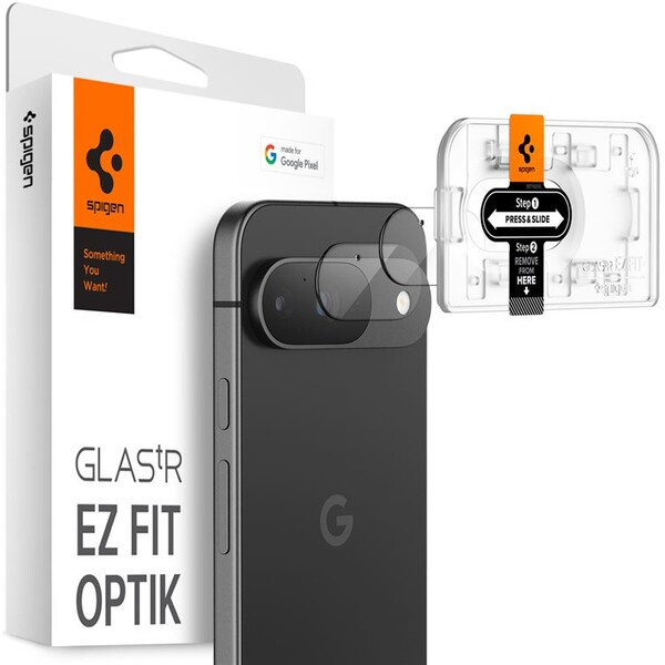 Spigen Glass tR EZ Fit Optik 2 Pack tvrzené sklo na fotoaparát Google Pixel 9 čiré