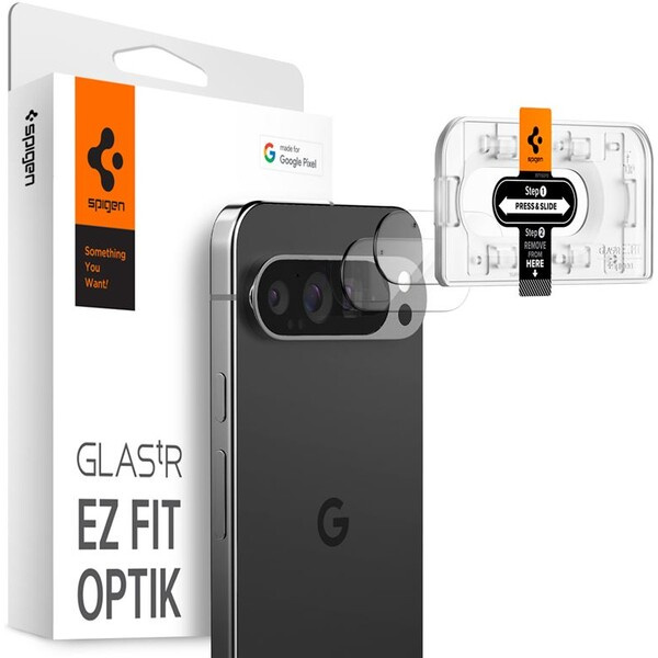 Spigen Glass tR EZ Fit Optik 2 Pack tvrzené sklo na fotoaparát Google Pixel 9 Pro čiré