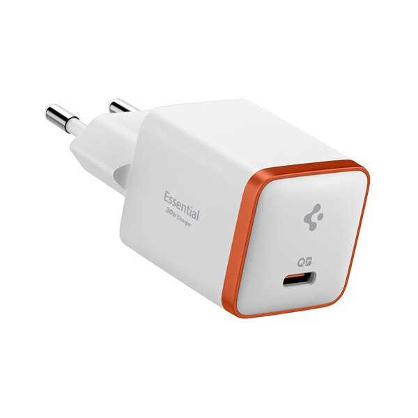 Spigen Essential (30W) USB-C nabíječka bílá