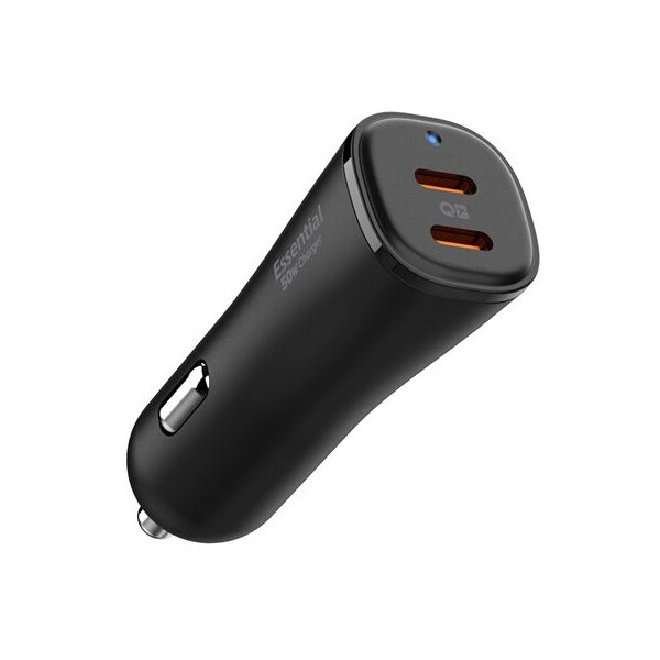 Spigen Essential (50W) nabíječka do auta černá