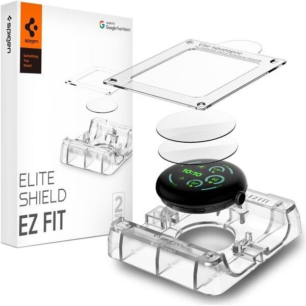 Spigen Eliteshield EZ Fit 2 Pack ochranná fólie Google Pixel Watch 4 (41mm)