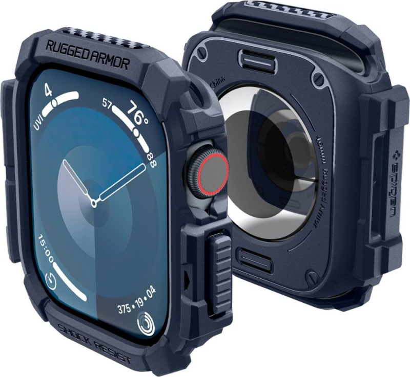Spigen Rugged Armor kryt pro Apple Watch 10 (46mm) námořně modrý